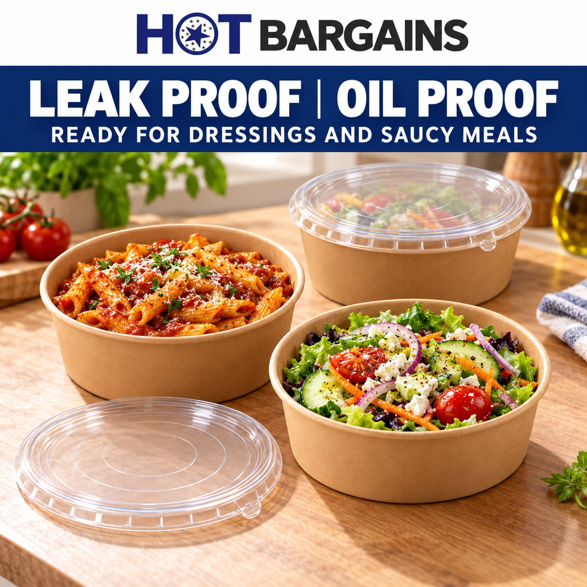 Hot Bargains — 150 X 26oz SALAD BOWL + LIDS — photo 7