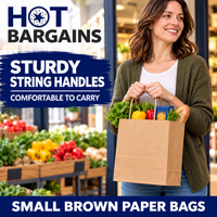 Hot Bargains — 250 X Brown Twisted Paper Bag - Small — photo 3