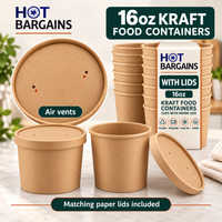 Hot Bargains — 250 x 16oz Brown Soup Cups — photo 2