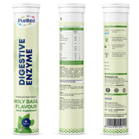 Digestive Enzyme Effervescent – Holy Basil & Green Lemon | 30 Tabs | Digestion & Gut Health Support