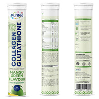 Anti-Aging Effervescent – Mango Green & Banana | 30 Tabs | Skin Elasticity & Wellness Support