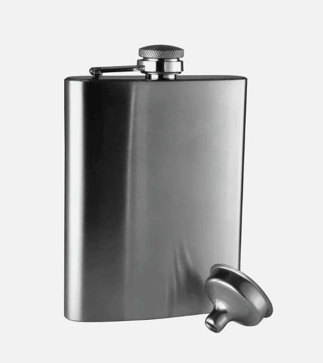 Stainless Steel Hip Flask – Leak-Proof Pocket Flask for Whisky & Spirits – Available in 1oz to 18oz Sizes