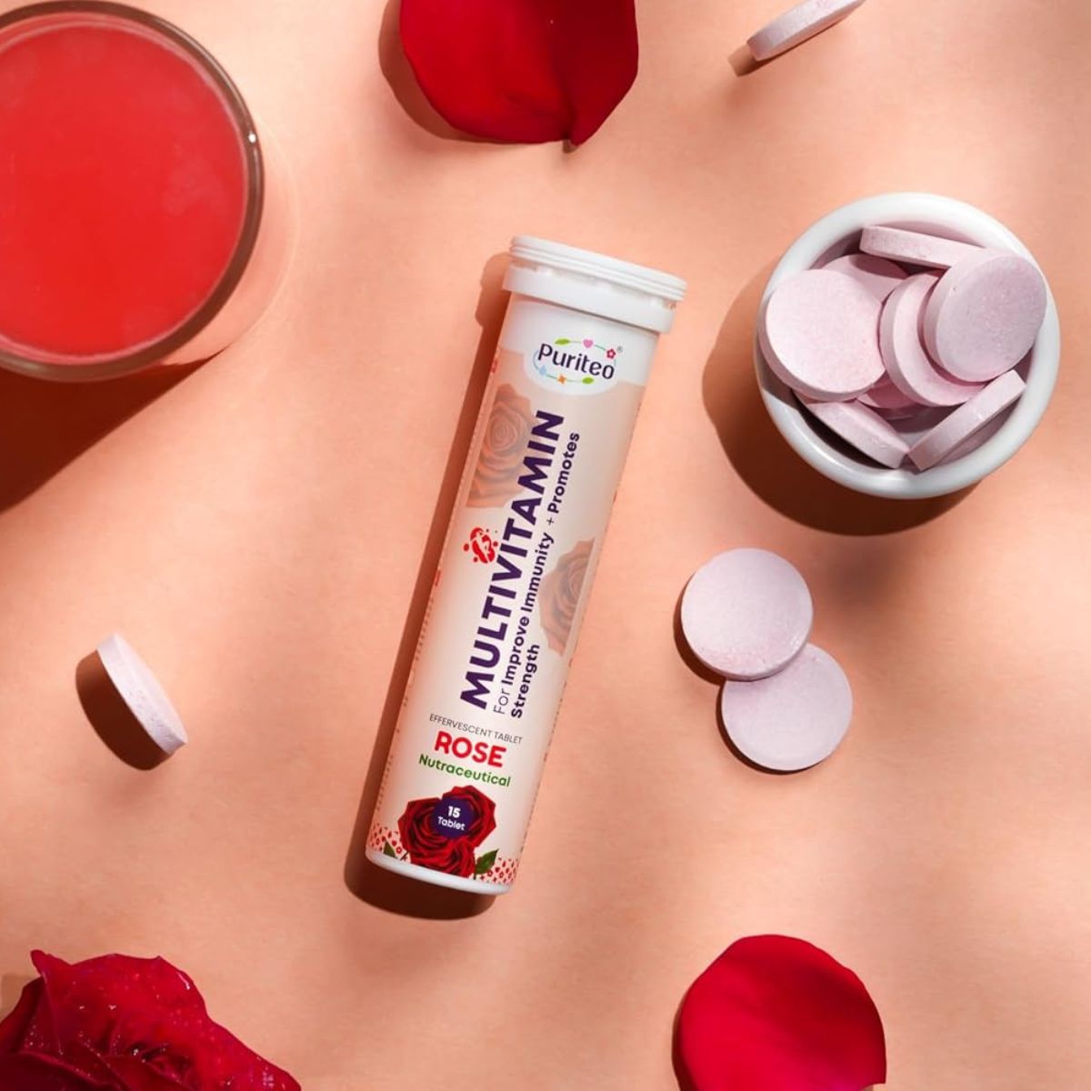 Electrolyte Effervescent – Rose & Orange | 30 Tabs | Immunity & Strength Support