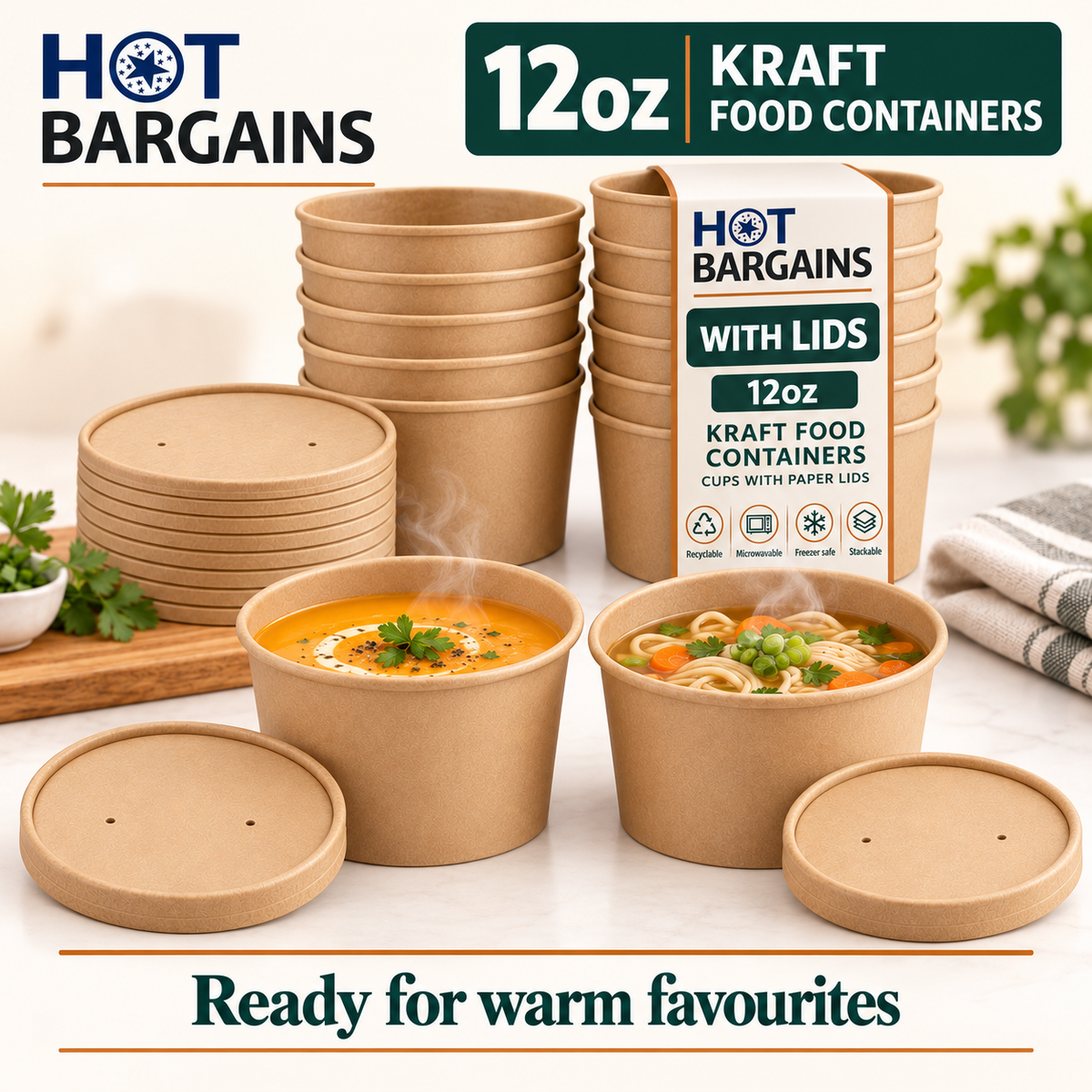 Hot Bargains — 250x 12oz Brown Soup Cups — photo 3