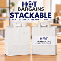 Hot Bargains — 250 X White Flat Handle Paper Bag - Large — photo 4