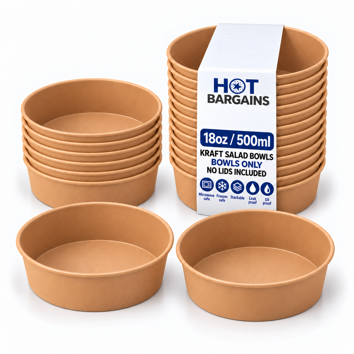 Hot Bargains — 300 x 18oz/500ml Only Salad Containers