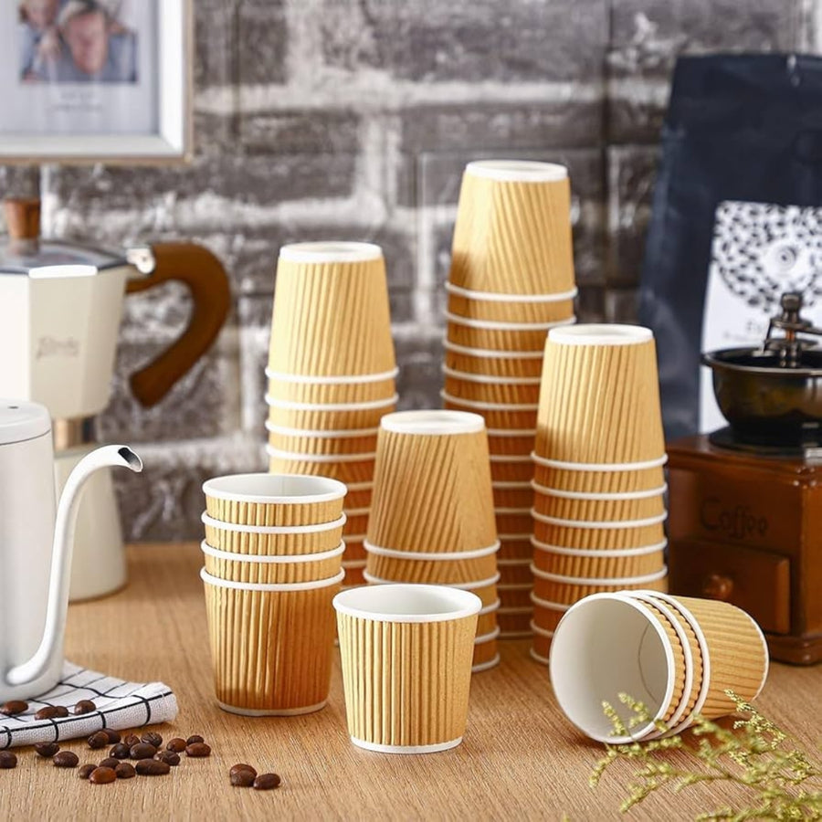 Pack of 1000 - 4oz Kraft Triple wall Cups