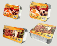 Pack of 900 Aluminium Foil Containers with Lids – No.1, No.2, No.6A & No.9 Sizes