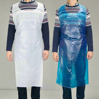 Pack of 1000 Disposable Plastic Aprons White or Blue Colour  70x120cm Size 10 Microns