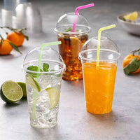 Pack of 1000 Premium Smoothie Cups with Dome Lids – Sizes: 10oz / 12oz / 16oz / 20oz / 24oz.