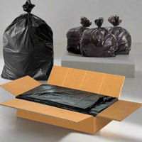 Pack of 200 Black Refuse Sacks Heavy Duty Rubbish Bin Bags Size 18" x 29" x 39''