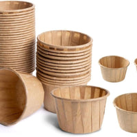 Pack of 5000 Kraft Brown Paper Soufflé Cups Sizes: 1oz / 2oz / 4oz.