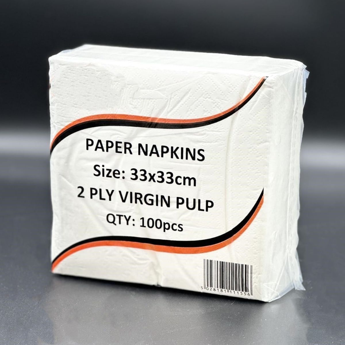 Pack of 2000 - 2-Ply White Paper Napkins Size: 33 x 33cm.