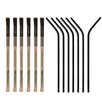 Flexible Paper Drinking Straws Black Colour –  21cm Long & 6mm Diameter