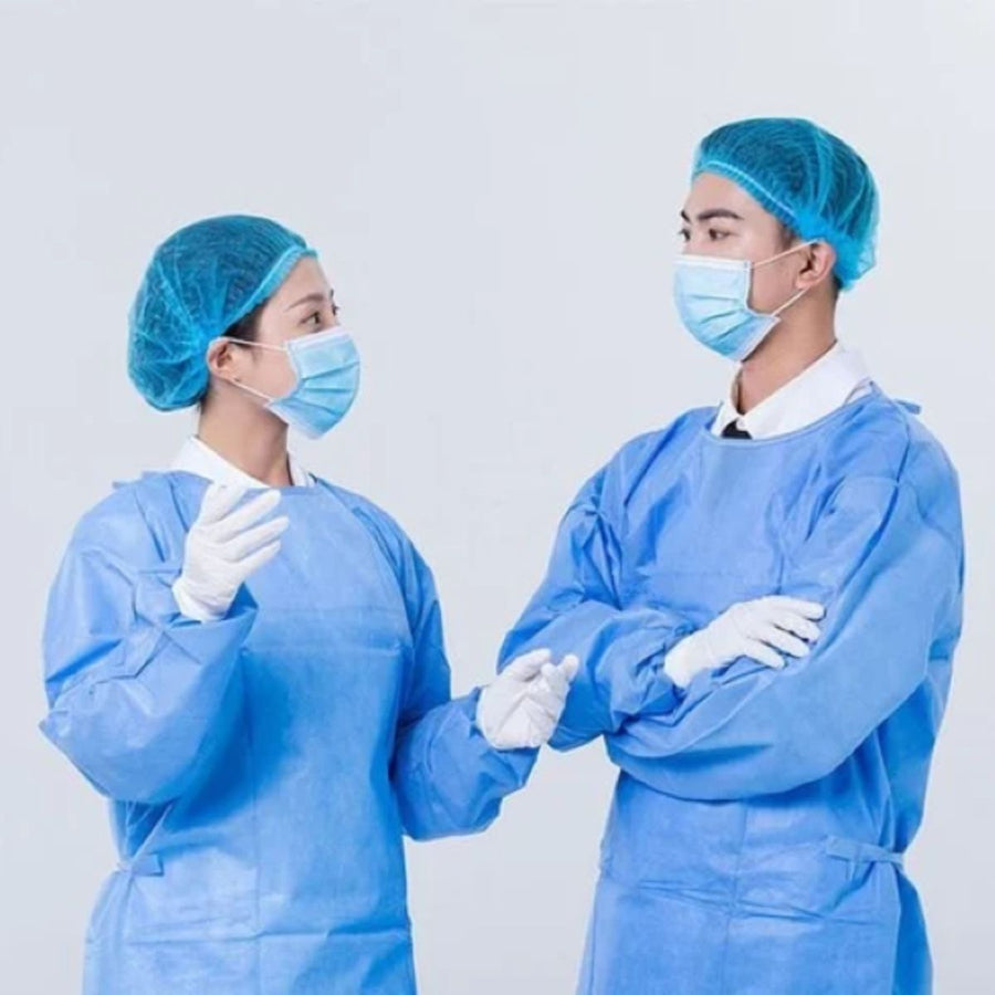 Disposable Blue Isolation Surgical Gowns Available in 30 / 50 & 100 Packs