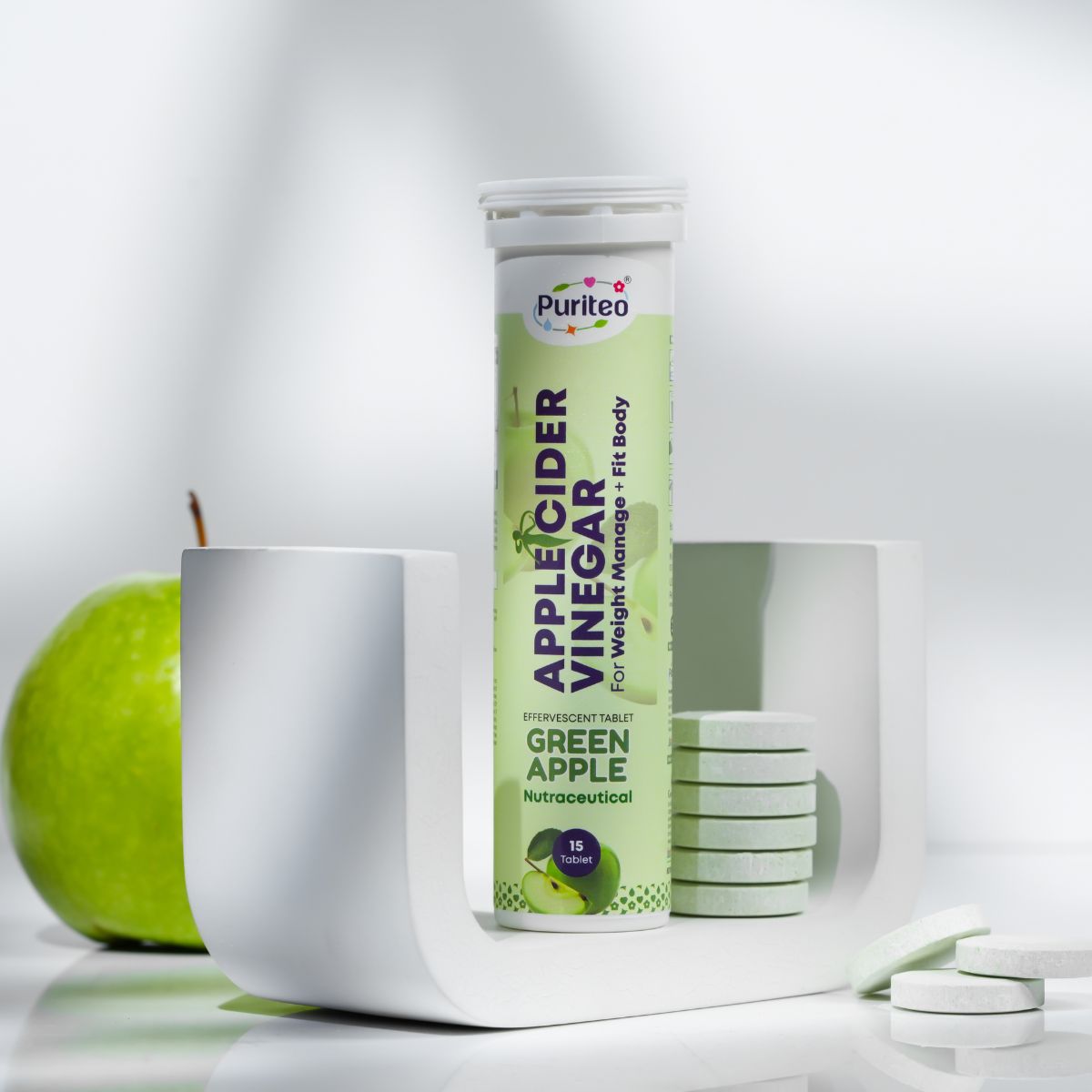 Apple Cider Vinegar Effervescent – Watermelon & Green Apple | 30 Tabs | Hydration & Weight Management