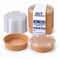 Hot Bargains — 150 X 18oz SALAD BOWL + LIDS
