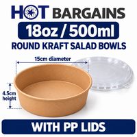 Hot Bargains — 150 X 18oz SALAD BOWL + LIDS — photo 3