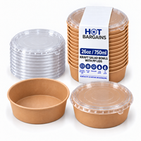 Hot Bargains — 150 X 26oz SALAD BOWL + LIDS