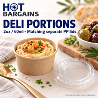 Hot Bargains — 1000 x 2oz Kraft Paper Sauce Pots + Lids — photo 5