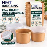 Hot Bargains — 250 x 12oz Brown Soup Cups + PP Lids — photo 2