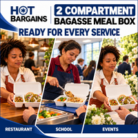 Hot Bargains — 250 x 2 Compartments Bagasse Box — photo 7
