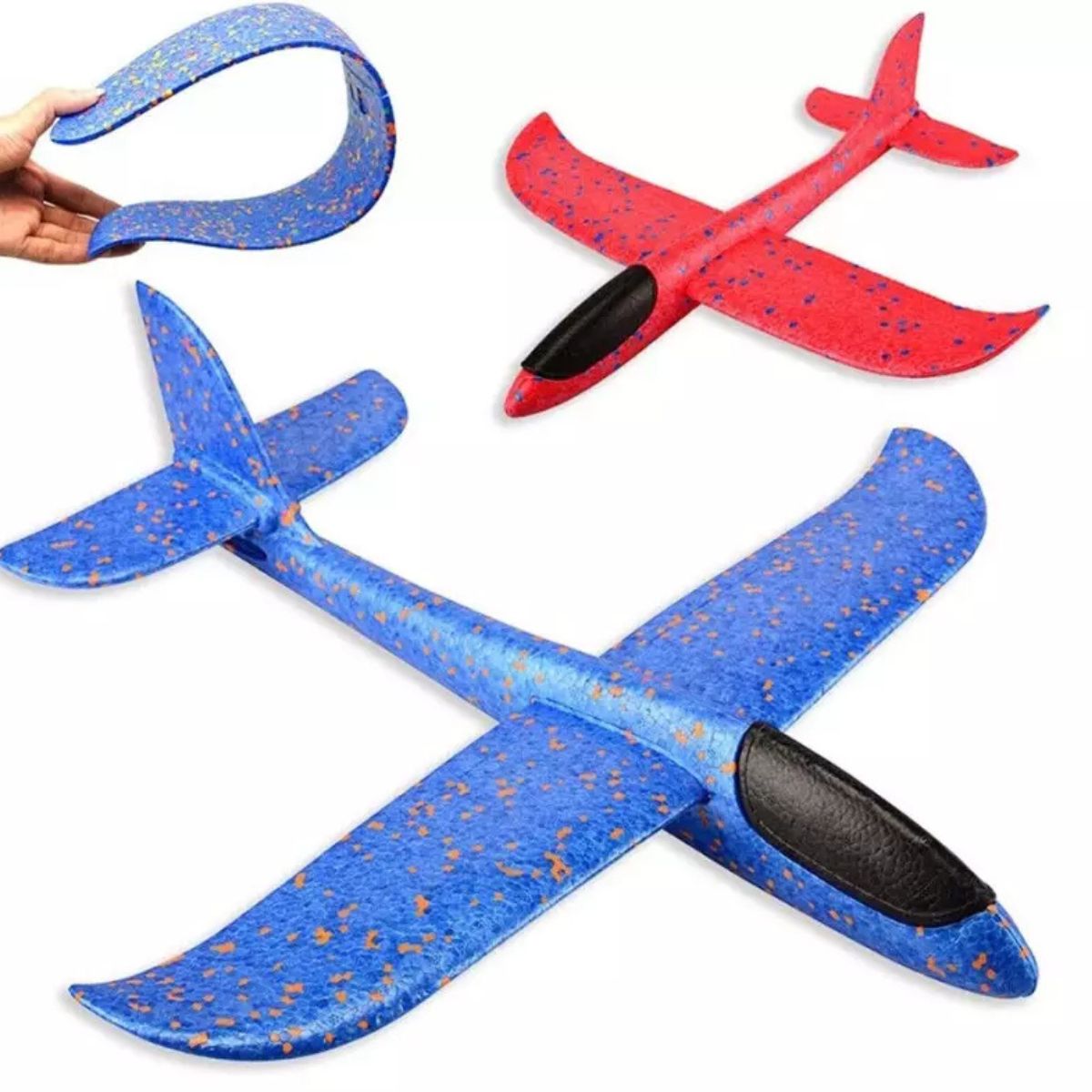 Pack of 4 Foam Glider Planes – 18-Inch Large Polystyrene Throwing Planes for Kids