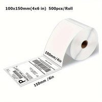 Pack of 6 / 12 Thermal Labels Rolls - 500 Labels Per Roll (4" x 6")