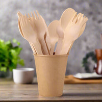 Pack of 1000 Biodegradable Wooden Cutlery Sets – Knives, Spoons & Forks