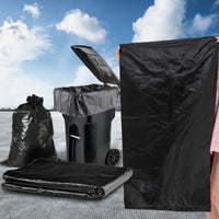Pack of 200 Black Refuse Sacks Heavy Duty Rubbish Bin Bags Size 18" x 29" x 39''