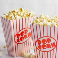 Pack of 100pcs Classic Red Striped Popcorn Boxes