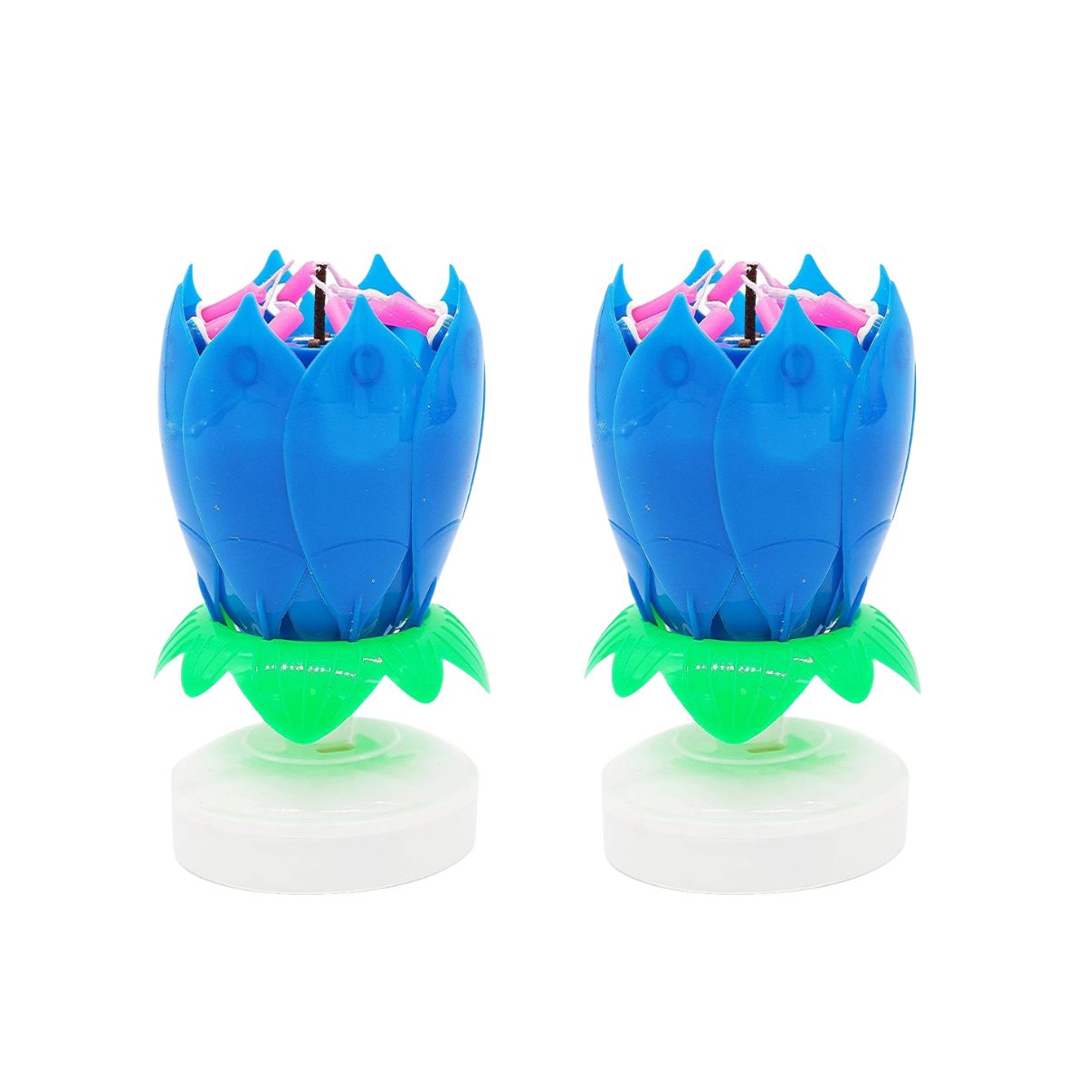 Musical Lotus Flower Birthday Candle – Rotating Candle with Music & Petal Opening