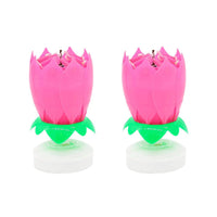 Musical Lotus Flower Birthday Candle – Rotating Candle with Music & Petal Opening
