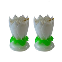 Musical Lotus Flower Birthday Candle – Rotating Candle with Music & Petal Opening