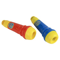 Pack of 2 Echo Microphones – Red & Blue Toy Mics for Kids & Adults – Fun Singing Prop for Parties, Karaoke & Playtime