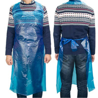 Pack of 1000 Disposable Plastic Aprons White or Blue Colour  70x120cm Size 10 Microns