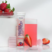 Calcium & Vitamin D3 Effervescent – Strawberry & Mango | 30 Tabs | Joint Support & Bone Strength