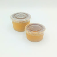 Pack of 1000 Kraft Paper Sauce Containers with Lids Size: 2oz/4oz.