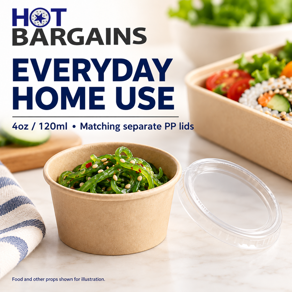 Hot Bargains — 1000 x 4oz Kraft Paper Sauce Pots + Lids — photo 7