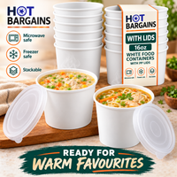 Hot Bargains — 250 x 16oz White Soup Cups + PP Lids — photo 3