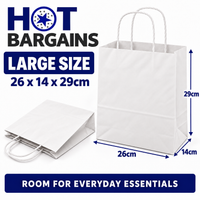 Hot Bargains — 250 X White Twisted Paper Bag - Large — photo 2