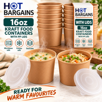 Hot Bargains — 250 x 16oz Brown Soup Cups + PP Lids — photo 3