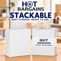 Hot Bargains — 250 X White Twisted Paper Bag - Medium — photo 4