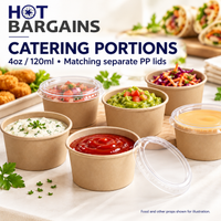 Hot Bargains — 1000 x 4oz Kraft Paper Sauce Pots + Lids — photo 6