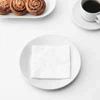 Pack of 2000 - 2-Ply White Paper Napkins Size: 33 x 33cm.