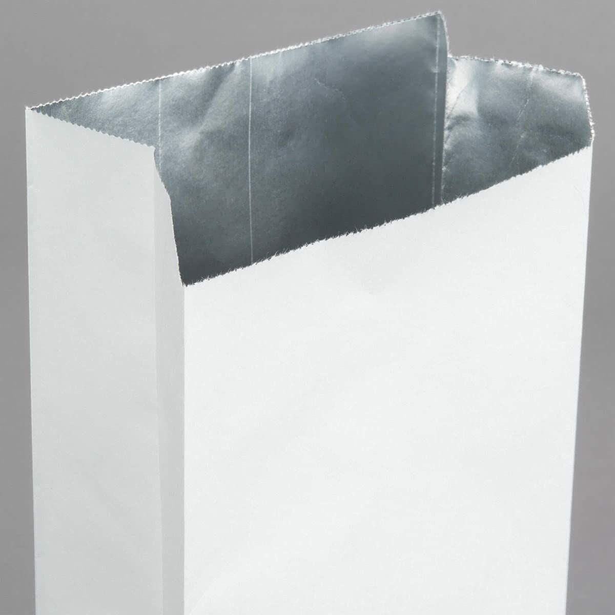 Pack of 500 Foil Lined Paper Bags - Size 7" x 9" x 12"