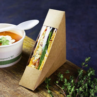 Pack of 250 Kraft Sandwich Wedges – Single & Double Size.