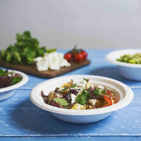 Pack 1000 Biodegradable Sugarcane Bagasse Bowls Sizes: 8oz, 12oz & 16oz.