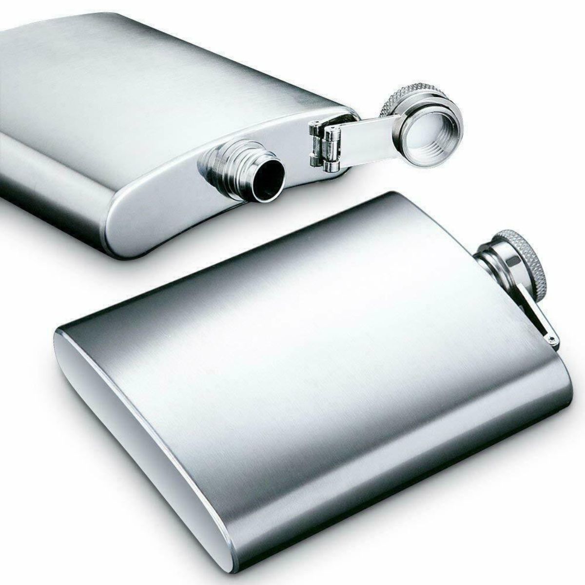 Stainless Steel Hip Flask – Leak-Proof Pocket Flask for Whisky & Spirits – Available in 1oz to 18oz Sizes