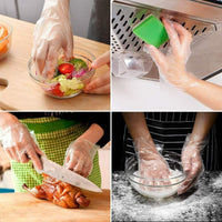 Disposable PE Gloves – Transparent Plastic, Waterproof, One Size Fits All